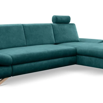 Rozkládací rohová sedačka GULEPA 1 - petrolejová, pravý roh