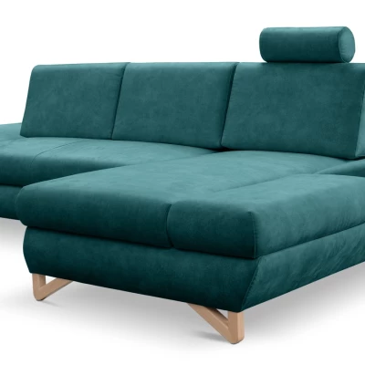 Rozkládací rohová sedačka GULEPA 1 - petrolejová, pravý roh