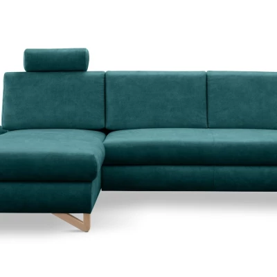 Rozkládací rohová sedačka GULEPA 1 - petrolejová, levý roh