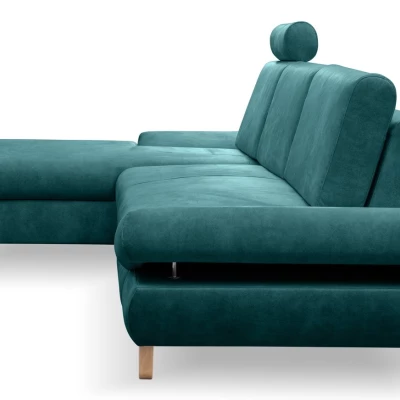 Rozkládací rohová sedačka GULEPA 1 - petrolejová, levý roh