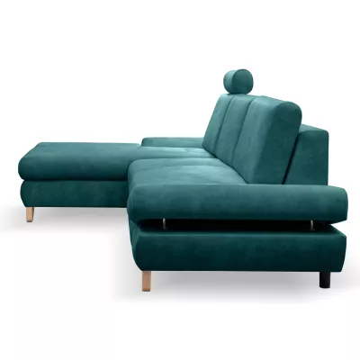 Rozkládací rohová sedačka GULEPA 1 - petrolejová, levý roh