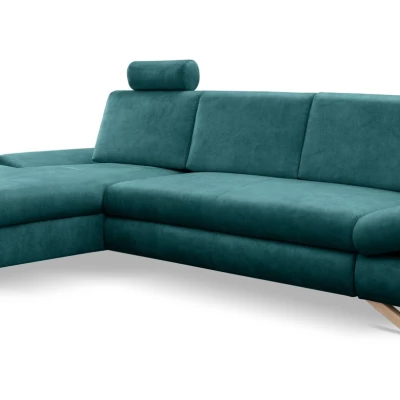 Rozkládací rohová sedačka GULEPA 1 - petrolejová, levý roh