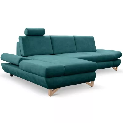 Rozkládací rohová sedačka GULEPA 1 - petrolejová, levý roh