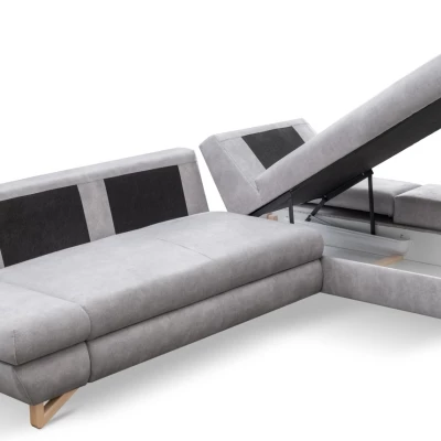 Rozkládací rohová sedačka GULEPA 1 - slonovinová, pravý roh