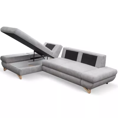 Rozkládací rohová sedačka GULEPA 1 - slonovinová, levý roh