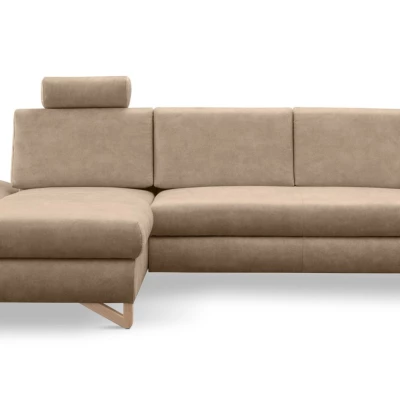 Rozkládací rohová sedačka GULEPA 1 - tmavá béžová, levý roh