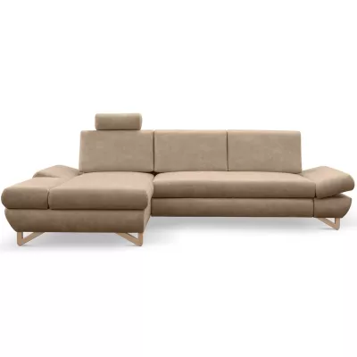Rozkládací rohová sedačka GULEPA 1 - tmavá béžová, levý roh
