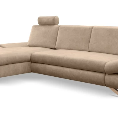 Rozkládací rohová sedačka GULEPA 1 - tmavá béžová, levý roh