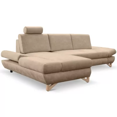 Rozkládací rohová sedačka GULEPA 1 - tmavá béžová, levý roh