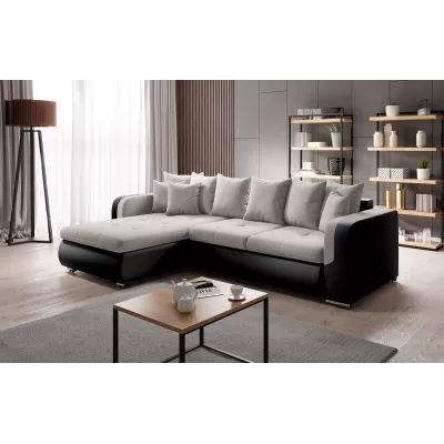 Rohová sedací souprava DAFNI MINI - černá / světle béžová, levý roh