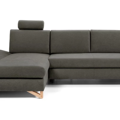 Rozkládací rohová sedačka GULEPA 1 - ocelová šedá 1, levý roh