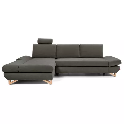 Rozkládací rohová sedačka GULEPA 1 - ocelová šedá 1, levý roh