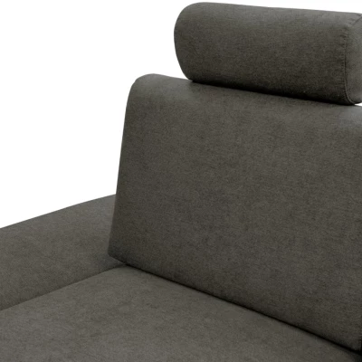 Rozkládací rohová sedačka GULEPA 1 - ocelová šedá 1, levý roh