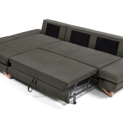 Rozkládací rohová sedačka GULEPA 1 - ocelová šedá 1, levý roh