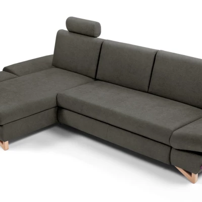 Rozkládací rohová sedačka GULEPA 1 - ocelová šedá 1, levý roh