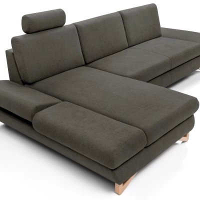 Rozkládací rohová sedačka GULEPA 1 - ocelová šedá 1, levý roh