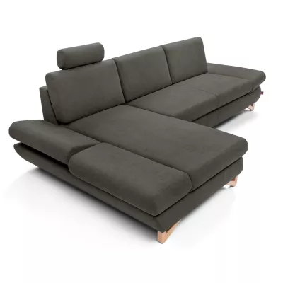 Rozkládací rohová sedačka GULEPA 1 - ocelová šedá 1, levý roh