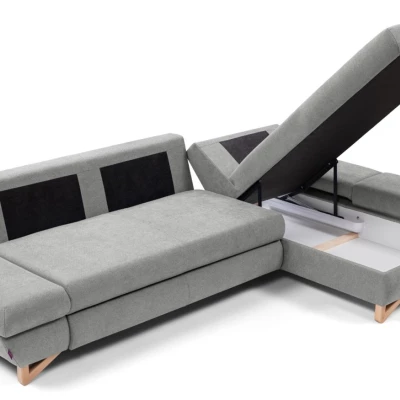 Rozkládací rohová sedačka GULEPA 1 - šedá 1, pravý roh