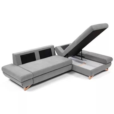 Rozkládací rohová sedačka GULEPA 1 - šedá 1, pravý roh