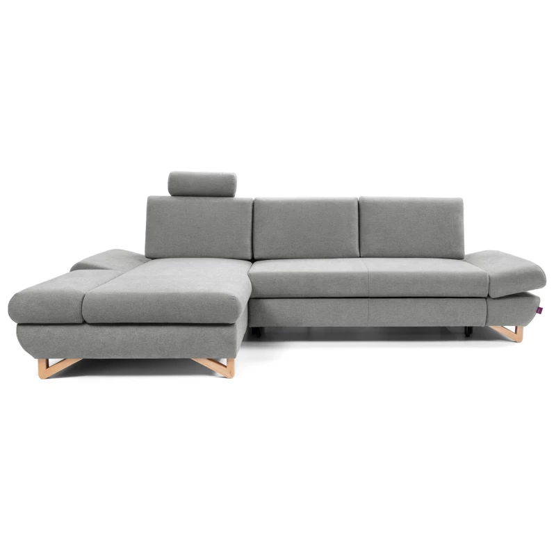 Rozkládací rohová sedačka GULEPA 1 - šedá 1, levý roh