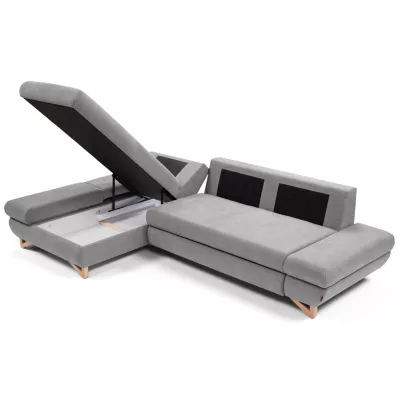 Rozkládací rohová sedačka GULEPA 1 - šedá 1, levý roh