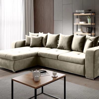 Rohová sedací souprava DAFNI MINI - béžová, levý roh