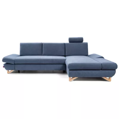 Rozkládací rohová sedačka GULEPA 1 - modrá, pravý roh