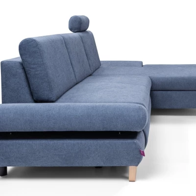 Rozkládací rohová sedačka GULEPA 1 - modrá, pravý roh