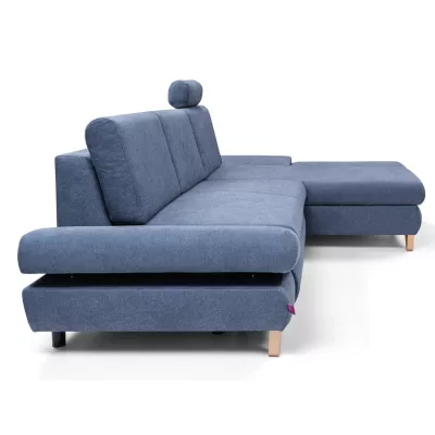 Rozkládací rohová sedačka GULEPA 1 - modrá, pravý roh