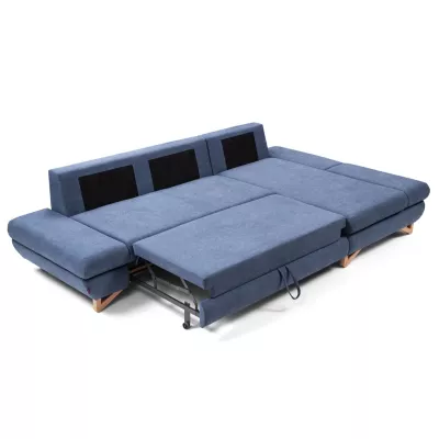 Rozkládací rohová sedačka GULEPA 1 - modrá, pravý roh