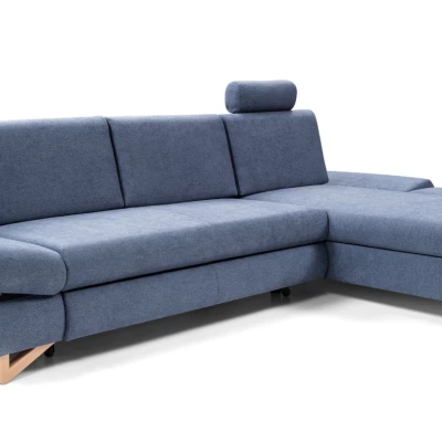 Rozkládací rohová sedačka GULEPA 1 - modrá, pravý roh