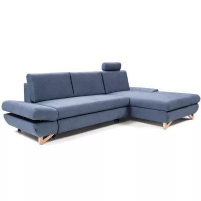 Rozkládací rohová sedačka GULEPA 1 - modrá, pravý roh