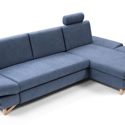 Rozkládací rohová sedačka GULEPA 1 - modrá, pravý roh