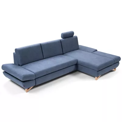 Rozkládací rohová sedačka GULEPA 1 - modrá, pravý roh