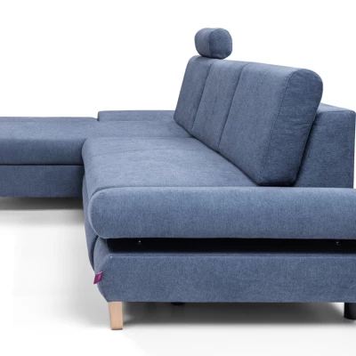 Rozkládací rohová sedačka GULEPA 1 - modrá, levý roh