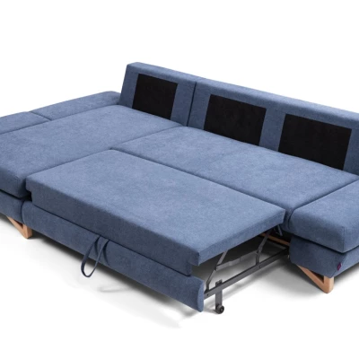 Rozkládací rohová sedačka GULEPA 1 - modrá, levý roh