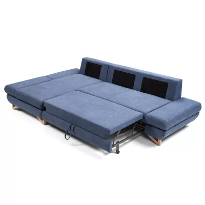 Rozkládací rohová sedačka GULEPA 1 - modrá, levý roh