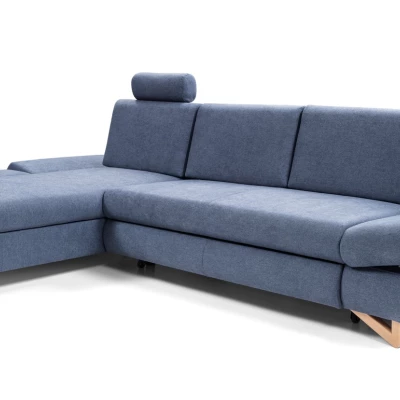Rozkládací rohová sedačka GULEPA 1 - modrá, levý roh