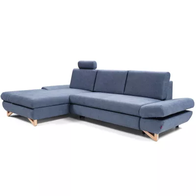 Rozkládací rohová sedačka GULEPA 1 - modrá, levý roh