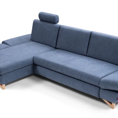 Rozkládací rohová sedačka GULEPA 1 - modrá, levý roh