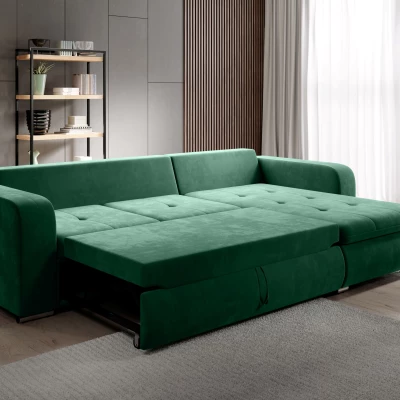 Rohová sedací souprava DAFNI MINI - zelená, levý roh