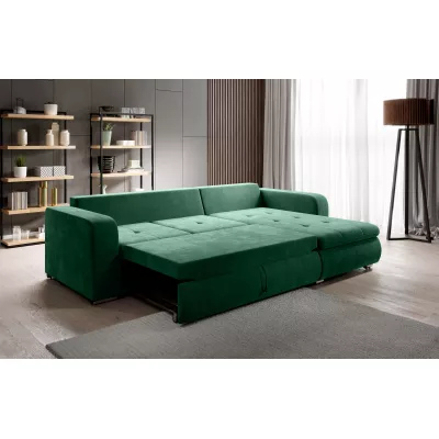 Rohová sedací souprava DAFNI MINI - zelená, levý roh