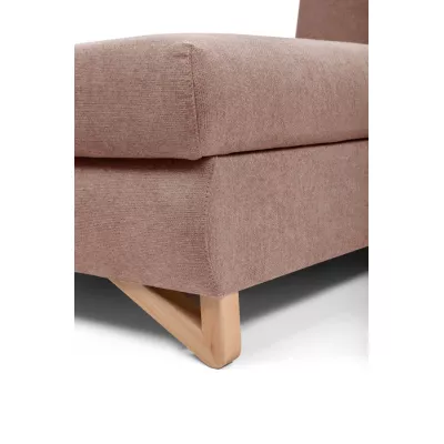 Rozkládací rohová sedačka GULEPA 1 - pastelová růžová, pravý roh