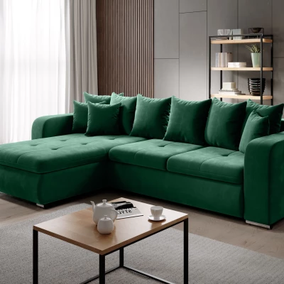 Rohová sedací souprava DAFNI MINI - zelená, levý roh