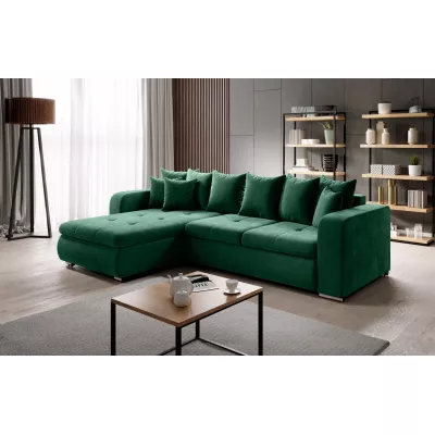 Rohová sedací souprava DAFNI MINI - zelená, levý roh