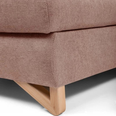 Rozkládací rohová sedačka GULEPA 1 - pastelová růžová, levý roh