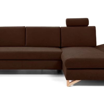 Rozkládací rohová sedačka GULEPA 1 - ořechová, pravý roh