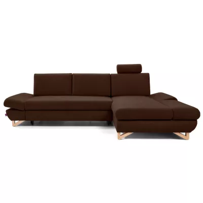 Rozkládací rohová sedačka GULEPA 1 - ořechová, pravý roh