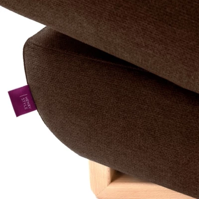 Rozkládací rohová sedačka GULEPA 1 - ořechová, pravý roh