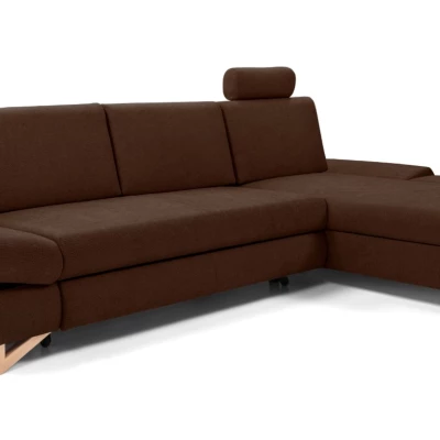Rozkládací rohová sedačka GULEPA 1 - ořechová, pravý roh